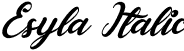 Esyla Italic font - Esyla Italic.ttf