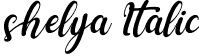 shelya Italic font - shelya italic.otf