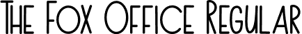 The Fox Office Regular font - The Fox Office.otf