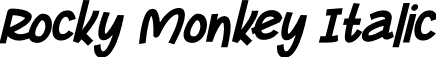 Rocky Monkey Italic font - Rocky Monkey Italic.otf