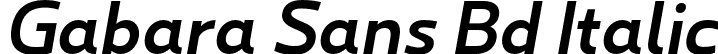 Gabara Sans Bd Italic font - GabaraSans-BoldItalic.otf