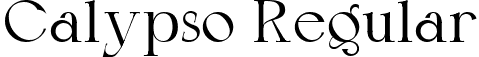 Calypso Regular font - calypso.ttf