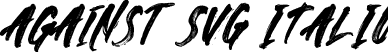 Against SVG Italic font - AgainstSvgItalic-EarMl.otf