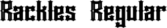 Rackles Regular font - rackles.otf