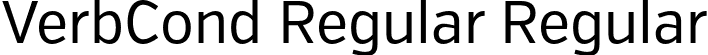 VerbCond Regular Regular font - VerbCondRegular.otf