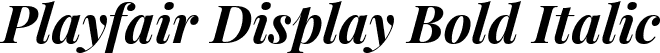 Playfair Display Bold Italic font - PlayfairDisplay-BoldItalic.ttf