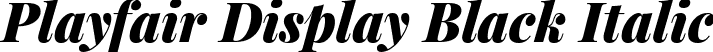 Playfair Display Black Italic font - PlayfairDisplay-BlackItalic.ttf