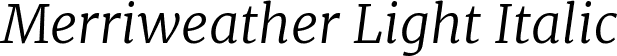 Merriweather Light Italic font - Merriweather-LightItalic.ttf