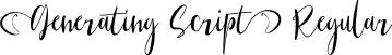 Generating Script Regular font - generating-script-font.ttf