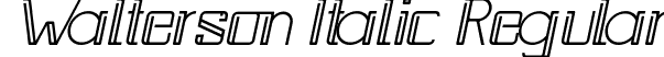 Walterson Italic Regular font - Walterson - Italic.ttf