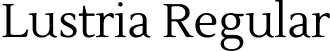 Lustria Regular font - Lustria-Regular.ttf