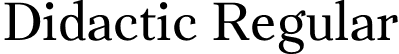 Didactic Regular font - Didactic-Regular.otf