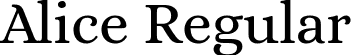 Alice Regular font - Alice-Regular.ttf