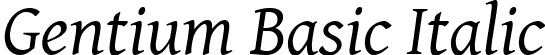 Gentium Basic Italic font - GenBasI.ttf