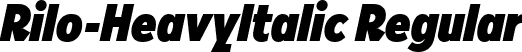 Rilo-HeavyItalic Regular font - Rilo-Heavy-Italic.ttf