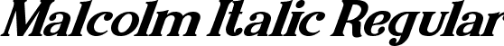 Malcolm Italic Regular font - malcolm-italic.otf