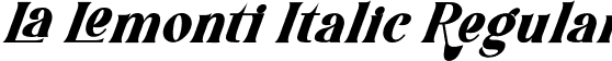 La Lemonti Italic Regular font - la-lemonti-italic.otf