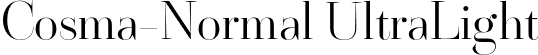 Cosma-Normal UltraLight font - Wiescher Design - Cosma-Normal UltraLight.otf