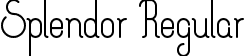 Splendor Regular font - Splendor-PersonalUse.ttf