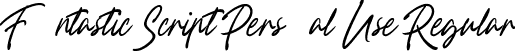 Fountastic Script Personal Use Regular font - Fountastic-Script-Personal-Use.otf