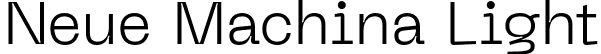 Neue Machina Light font - neuemachina-light.otf