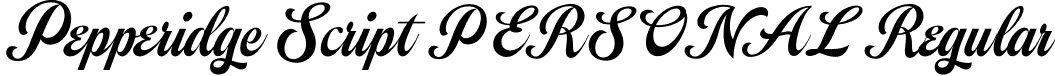 Pepperidge Script PERSONAL Regular font - PepperidgeScript_PERSONAL_USE_ONLY.otf