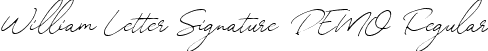 William Letter Signature DEMO Regular font - william-letter-signature-demo.ttf