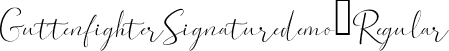 GuttenfighterSignaturedemo Regular font - GuttenfighterSignaturedemo.ttf