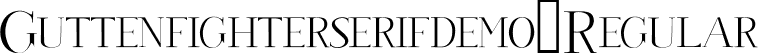 Guttenfighterserifdemo Regular font - Guttenfighterserifdemo.ttf