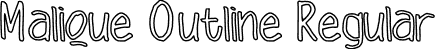 Malique Outline Regular font - Malique-Outline.ttf