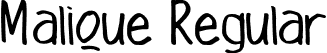 Malique Regular font - Malique-Regular.ttf