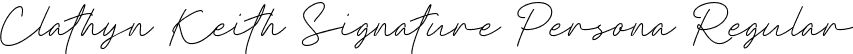 Clathyn Keith Signature Persona Regular font - Clathyn-Keith-Signature-Personal-Use-1.otf