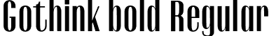 Gothink bold Regular font - gothink_bold.otf