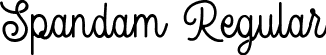 Spandam Regular font - Spandam.ttf