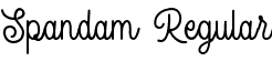 Spandam Regular font - Spandam.otf