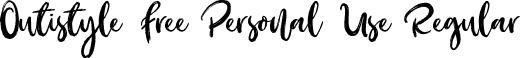 Outistyle Free Personal Use Regular font - Outistyle Free.otf