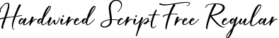 Hardwired Script Free Regular font - hardwired-script-free.ttf