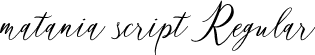 matania script Regular font - matania.ttf