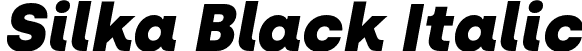 Silka Black Italic font - Silka-Black-Italic.otf