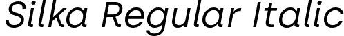 Silka Regular Italic font - Silka-Regular-Italic.otf