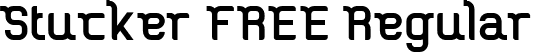 Stucker FREE Regular font - stucker-free.ttf