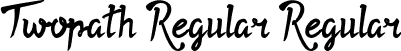 Twopath Regular Regular font - Twopath-Regular.otf