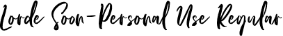 Lorde Soon-Personal Use Regular font - lordesoon-personaluse.ttf