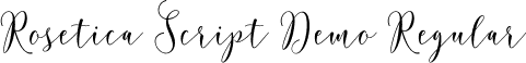 Rosetica Script Demo Regular font - rosetica-script-demo.ttf