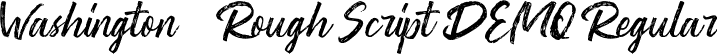 Washington ~ Rough Script DEMO Regular font - washington-rough-demo.ttf