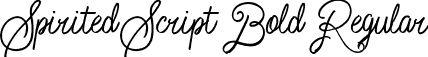 Spirited Script Bold Regular font - script-bold.ttf