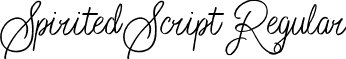 Spirited Script Regular font - spirited-script.ttf