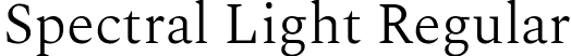 Spectral Light Regular font - spectral-light.ttf