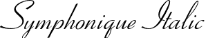 Symphonique Italic font - symphoniqueitalic.otf