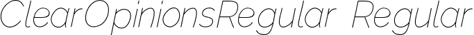 ClearOpinionsRegular Regular font - clearopinionsregular.ttf